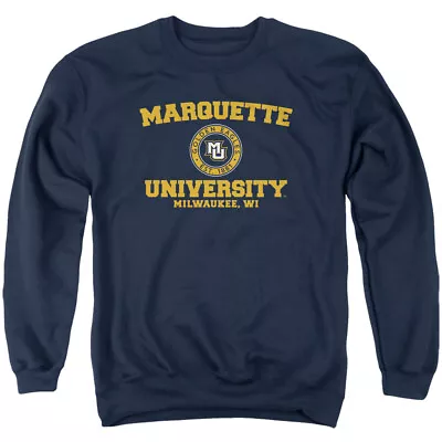 Marquette University Adult Crewneck Sweatshirt Circle Logo Navy S-3XL • $39.99