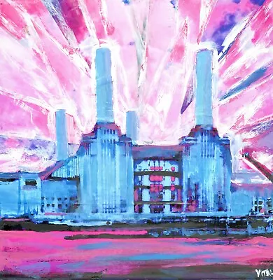 London Battersea Power Station Original Painting On Canvas Signed By Vital • £289