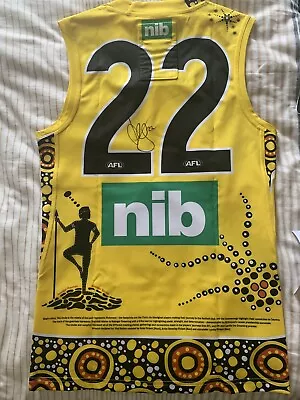 $3200 • Buy Richmond Tigers AFL 2020 Dreamtime In Darwin Signed Guernsey Josh Caddy