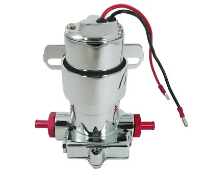 Electric Fuel Pump 97 GPH 7 PSI Universal Red For Holley Demon Carburetor Chrome • $76.95