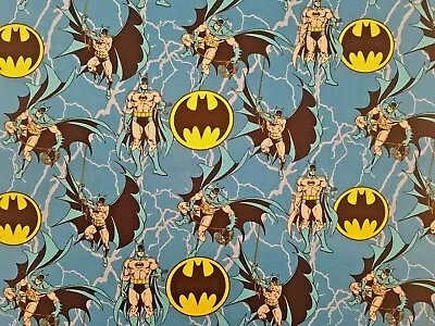 DC Comics Batman Rope Cotton Fabric - Black Friday Half Price Sale • £5