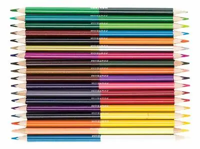 36 Duo Sided Colouring Pencils For Adult Artists Drawing Sketching Shading • £4.89