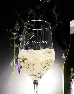 Personalised Crystal Wine Glass Chef And Sommelier 550ml Large Wine Glass • £18