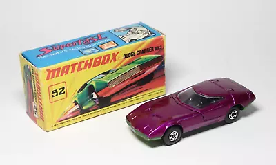 Matchbox Lesney Superfast MB 52 Dodge Charger - Dark Purple • £32.99