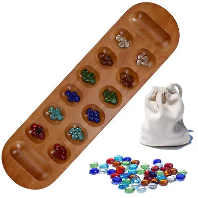 WE Games  Solid Wood Mancala Board Game With Walnut Stain - 22 In. • $38.99