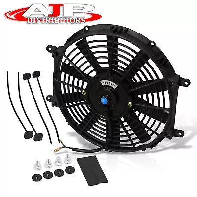 9  12V 2250RPM Black Electric Engine Motor Intercooler Radiator Fan Universal • $22.99