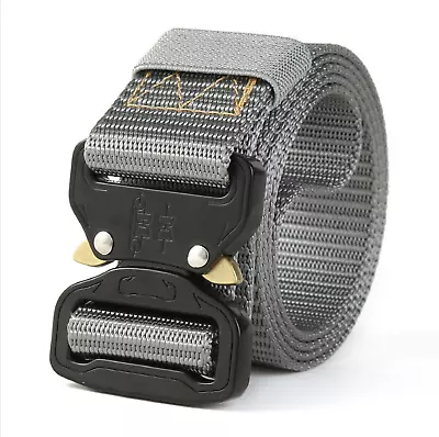 Men's Plastic Cam Buckle Nylon Canvas Tactical Waistband Webbing Military Belt • $8.99