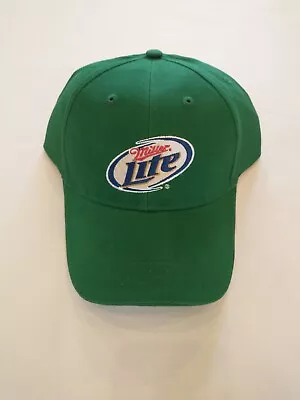Miller Lite Beer Green Embroidered Adjustable Baseball Cap Hat • $9.89