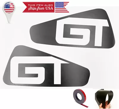 GT Satin Black Tape On Quarter Window Glass Cover Louver For 05-09 Ford Mustang • $23.99