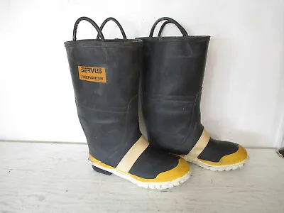 VINTAGE Servus Firefighter Boots 9 Wide Steel Toe Insulated Union Made USA • $63.75