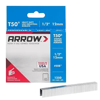 Arrow 508 Heavy Duty T50 1/2-Inch Staples 1250-Pack • $4.49