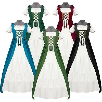 Medieval Irish Costume Chemise Dress Renaissance Dress Short Sleeves Halloween • $28.99