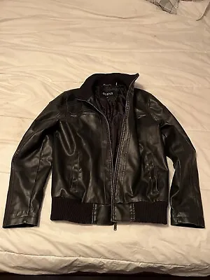 Authentic Guess Leather Jacket Black Men’s Medium • $19.99