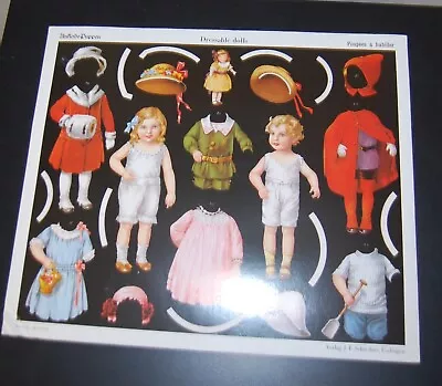 Vintage Sheet  Paper Dolls  German Made Un-Used Var 6 • $12