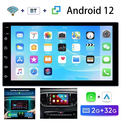 7  2Din Car Stereo Android 12 Apple Carplay Radio Touch Screen No DVD Player • $64.86