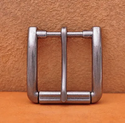 Antiqued Silver Single Prong Replacement Roller Belt Buckle Fits 40mm Belt Strap • £5.99