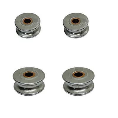 Marine 1-1/4  Sheave Wire Pulley Brass Brushing 5/16  Rope Stainless Steel 4 Pcs • $27.50