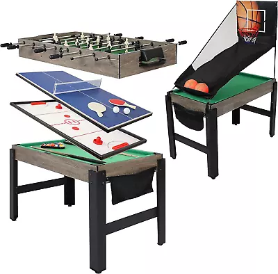 45-Inch 5-In-1 Multi-Game Table - Billiards Push Hockey Foosball Ping Pong A • $300.81
