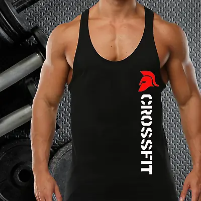 X-fit Spartan Gym Vest Stringer Bodybuilding Muscle Training Top Singlet • £8.99
