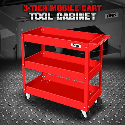 220lbs. 3-Layer Steel Warehouse Garage Office Rolling AV Media Cart W/ Casters • $99.99