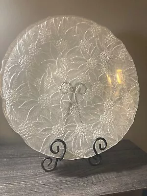 Mikasa Crystal 14  Serving Platter Poinsettia Design • $28.50