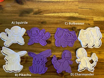$22 • Buy Pokemon Cutter & Embosser Set Cookie Cutters & Fondant Large, Full Set Available