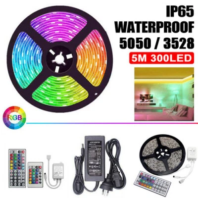 $7.99 • Buy LED Strip Lights Waterproof IP65 5m 12V IR Controller Adapter 3528 5050 RGB Tape