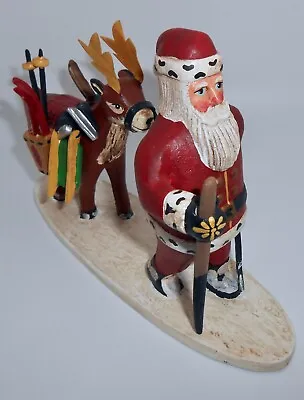 Midwest Of Cannon Falls RANDY TATE Santa Reindeer Christmas Figurine  H25 • $42