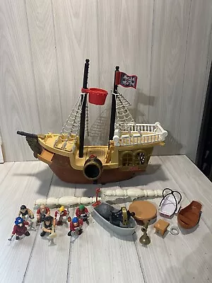 Vintage 1994 - 1997 Fisher Price Great Adventures PIRATE SHIP W/ Play Pieces • $159.97