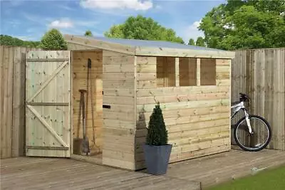 Empire 3000 Pent Garden Shed Wooden 6X4 7X5 8X6 SHIPLAP TONGUE & GROOVE PRESSURE • £612.72