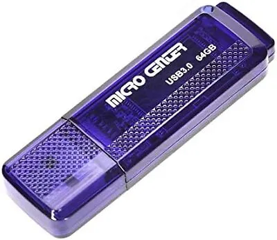 Micro Center SuperSpeed Single Pack 64GB USB 3.0 Flash Drive Gum Size Memory Sti • $22.45