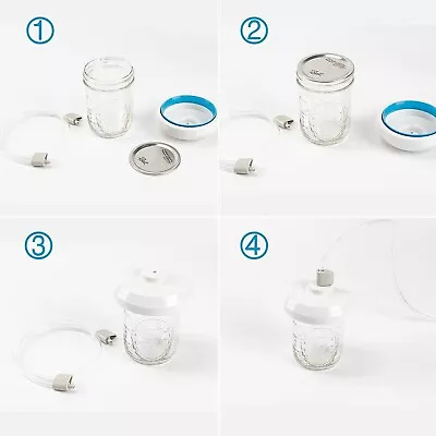 $9.99 • Buy Jar Sealer And Accessory Hose Kit Compatible With FoodSaver Vacuum Sealer, Mason