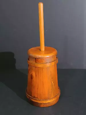 $100 • Buy Small Miniature Salesman Sample Wood Butter Churn 8-1/2  Tall Butter Churn 5  Di