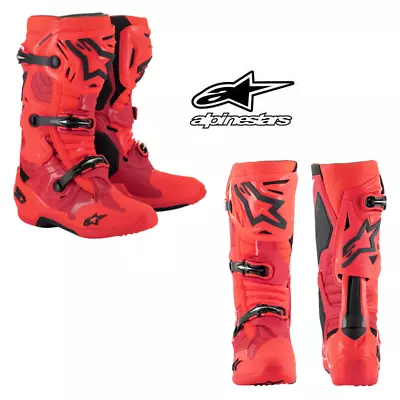 2024 Alpinestars Ember Tech 10 LE Men MX Motocross Offroad Black/Red Boots • $699.95