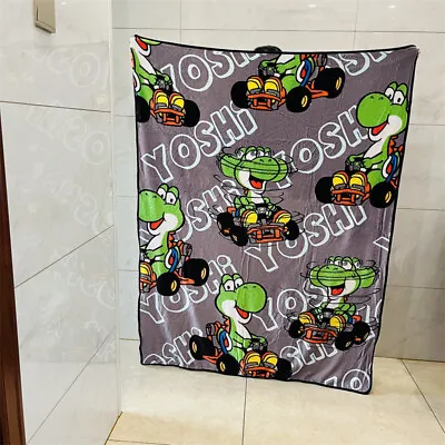 Super Mario Yoshi Anime Blanket Bedding Throw Blanket Winter Warm XMAS Flannel • $20.13