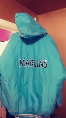 Vintage Florida Marlins Starter Jacket Large Parka Puffer New Mlb Rare Bomber • $75