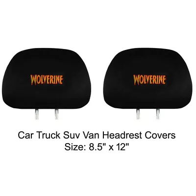 New 2PC Marvel Comics X-Men Wolverine Car Truck Suv Van Headrest Covers Set • $9.87