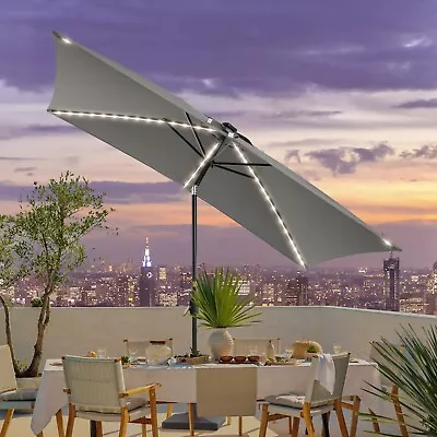 Bunannm 6x9Ft LED Patio Market Umbrella Outdoor Table Umbrell • $89.99