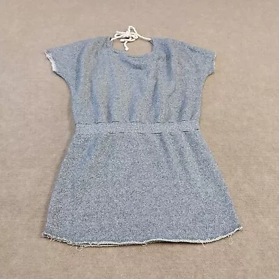 Victoria's Secret Womens Size Medium Blue Short Sleeve Halter Sweater Dress • $18.88