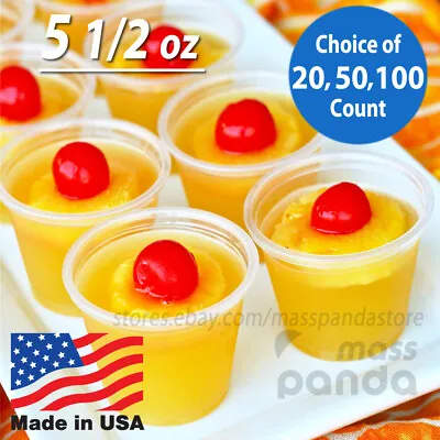 5.5 Oz Dart Extra Large Jelly Gelatin Shot Disposable Clear Plastic Portion Cups • $8.95