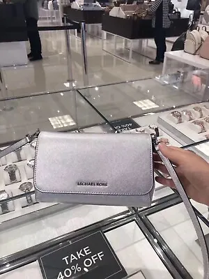 New Michael Kors Jet Set Crossbody Silver Color • $79