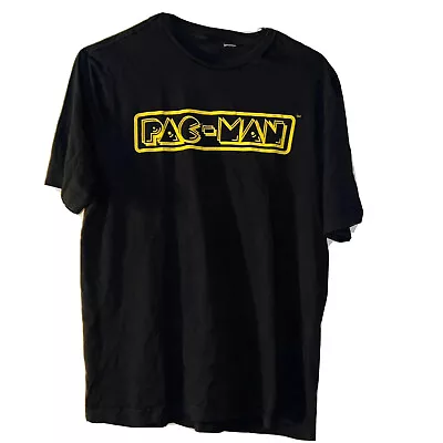 Pac Man T-shirt Small Adult Unisex Black And Yellow Retro Game Design Cotton • $8.88