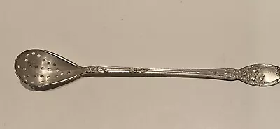 Vintage Antique ALVIN Patent Silver Long Floral Olive Tea Leaf Spoon 8  - RARE! • $14.99