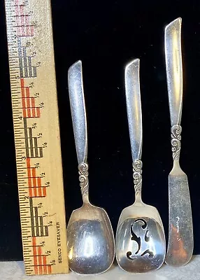 3pc Community SilverPlate South Seas Sugar Shell Bon Bon Spoon Master Butter • $5.62