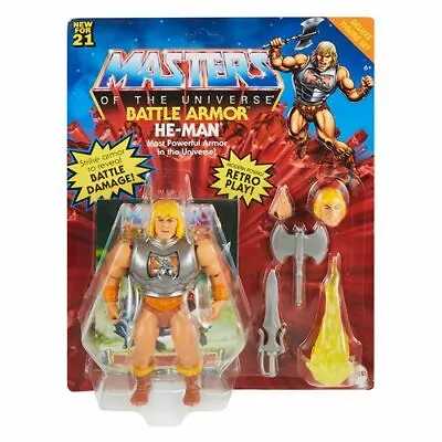 Masters Of The Universe Origins Battle Armor He-Man Action Figure BOX NOT MINT • $18.95