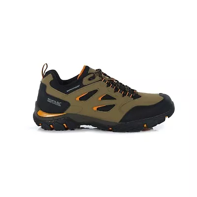 Regatta Mens Holcombe Waterproof Low Walking Shoes - Gold Sand/Orange / UK10 • £39.99