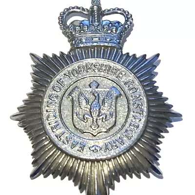 East Riding Of Yorkshire Constabulary Police Helmet Plate Post 1953 Obsolete • £17.95