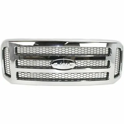 $110.88 • Buy New Chrome Grille For 2005-2007 Ford F-250 F-350 F-450 Super Duty SHIPS TODAY