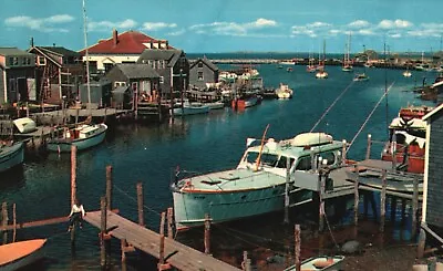 Postcard MA The Basin Menemsha Fishing Village Marthas Vineyard Vintage PC J1943 • $5