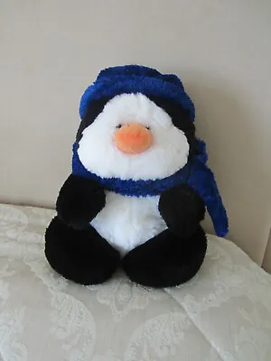 Chad Valley Penguin Soft Plush Toy 14   Blue Hat And Scarf • £5.17